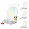 Sunperian 6 Inch Square Ultra Thin LED Recessed Downlights 5 CCT 2700K-5000K 12W 1000LM Dimmable 4-Pack SP34243-4PK - alternate 1